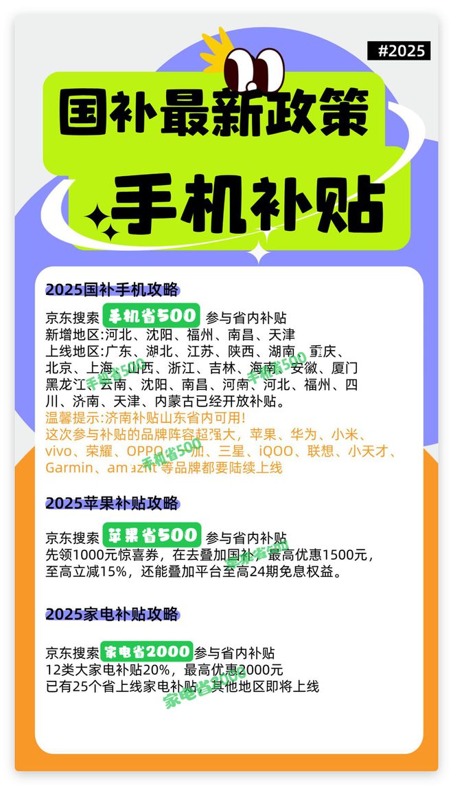 手机平板手表补贴立减500元家电价格立打8折九游会真人游戏第一品牌国补2025最新消息：(图2)